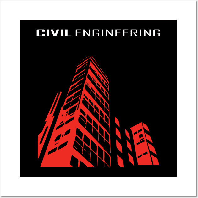 civil engineering building design logo text Wall Art by PrisDesign99